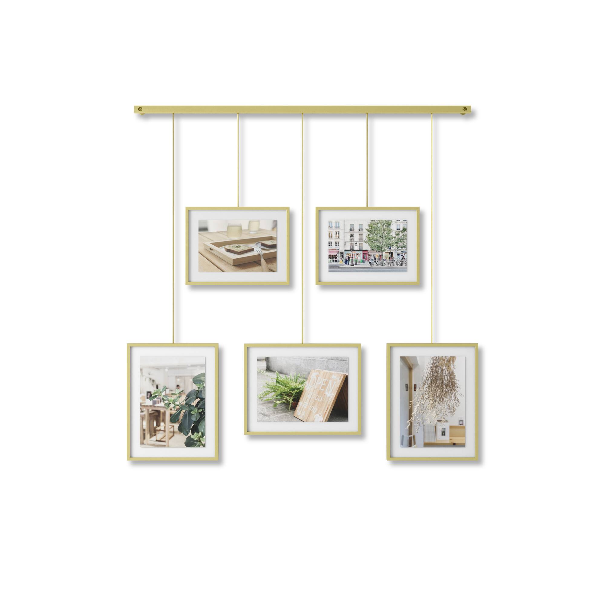 Umbra Matte Brass Exhibit Gallery Picture Frame Set